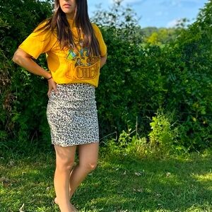 Wishlist/jeans leopard skirt.